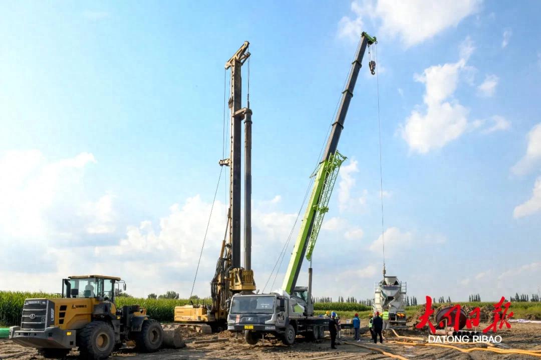 大同绕城高速陈庄至肥村段建设热潮涌