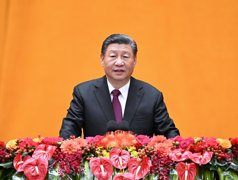 2月8日，中共中央、国务院在北京人民大会堂举行2024年春节团拜会。中共中央总书记、国家主席、中央军委主席习近平发表讲话。新华社记者 申宏 摄