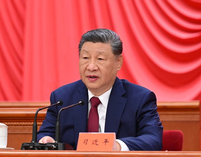 10月22日,纪念中国工农红军长征胜利90周年大会在北京人民大会堂隆重举行。中共中央总书记、国家主席、中央军委主席习近平发表重要讲话。新华社记者 谢环驰 摄