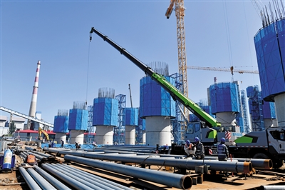 图为晋北基地同热三期2×100万千瓦煤电工程项目。李冬宾摄(资料照片)